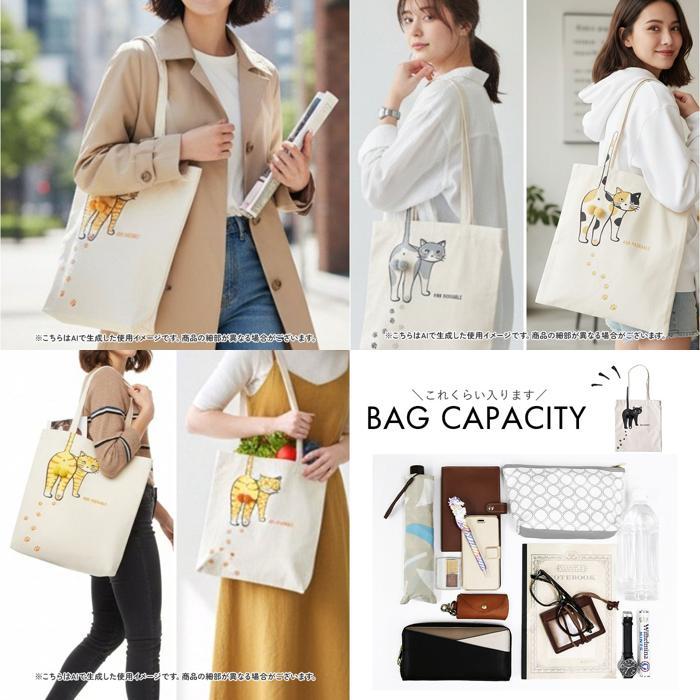 ☆ ハチワレ AND PACKABLE ニャンタマトートバッグ トートバッグ