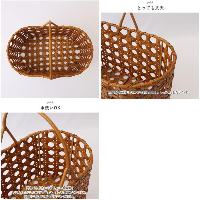 ☆ ブラウン ☆ UTILE Octa ユティルオクタ オーバルワンハンドルバスケット ユティルオクタ バスケット カゴ UTILE Octa | ブランド登録なし | 08