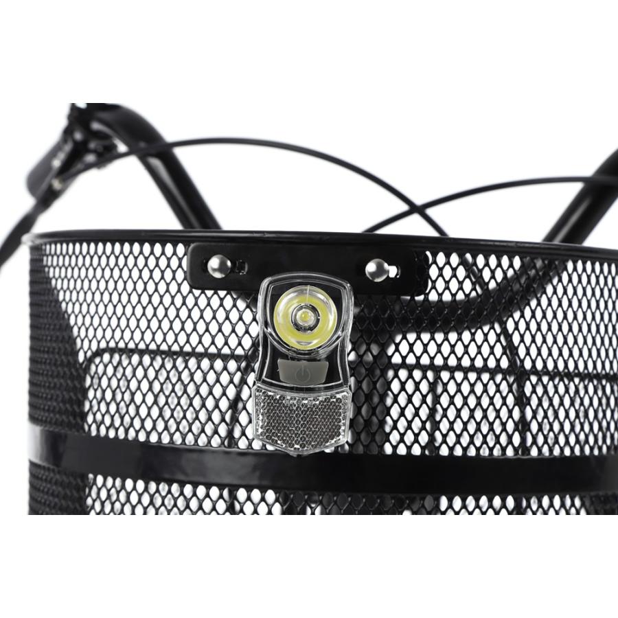 ☆ ブラック 前カゴ取付用 LED Light OR-210 自転車 ライト 後付け