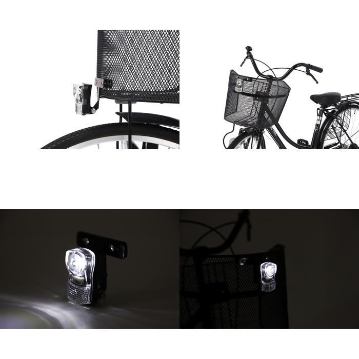 ☆ ブラック 前カゴ取付用 LED Light OR-210 自転車 ライト 後付け