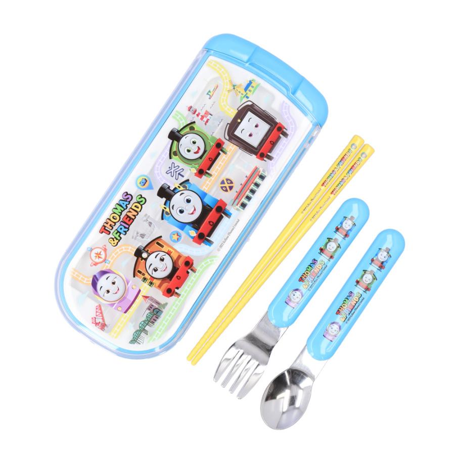 ☆ きかんしゃトーマス2 ☆ 食洗機対応 キャラクター 引フタトリオ トリオセット キャラクター 男の子 女の子 弁当用 箸 スプーン フォーク | ブランド登録なし