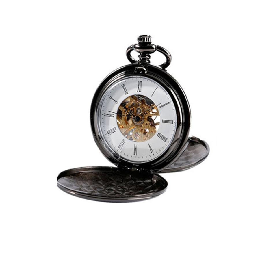 ☆ ブラック 懐中時計 p2013 手巻き 時計 アナログ時計 ナースウォッチ