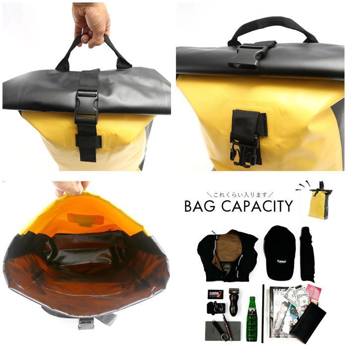 バックパック 防水 耐磨性    ハンドバッグ  ジッパー付き　60L　オレンジ 楽天市場】防水バッグ GULL/ガル ウォータープロテクト バッグ L