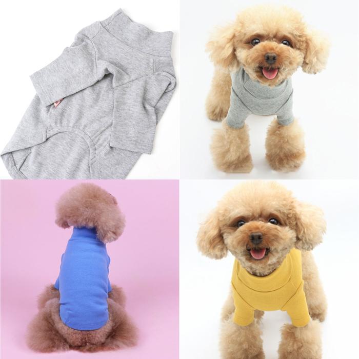 ☆ ピンク M Tシャツ カットソー インナー秋冬 ドッグウェア ペット 犬