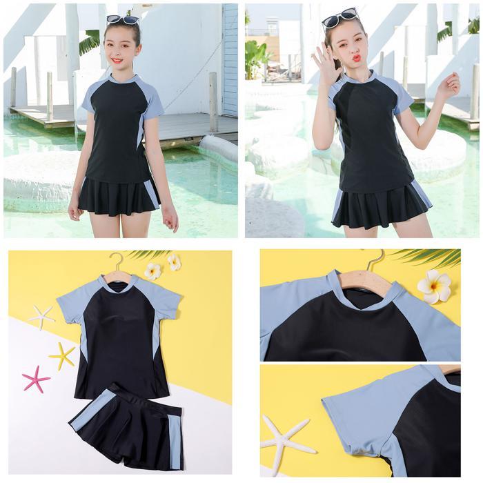☆ ブルー XL(170CM) キッズ 水着 女の子 セパレート 通販 2点 ☆ ブルー XL(170CM) キッズ 水着 女の子 セパレート 通販 2点
