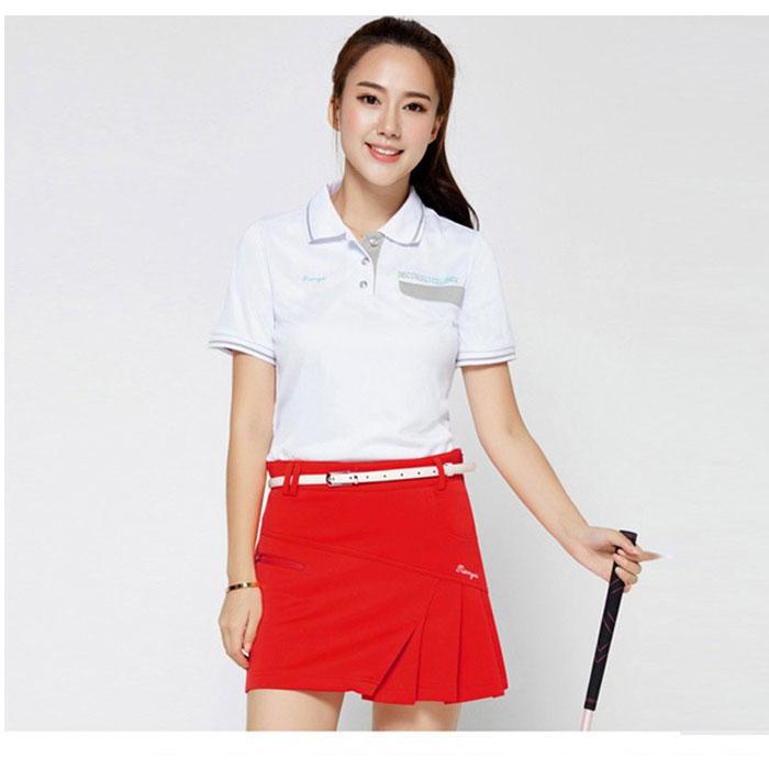 ☆ オレンジ Mサイズ ゴルフウェア レディース スカート 通販 プリーツ