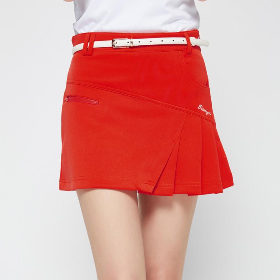 ☆ レッド ☆ Sサイズ ゴルフウェア レディース スカート 通販 プリーツスカート ゴルフスカート キュロットスカート ゴルフ スカート イ | ブランド登録なし