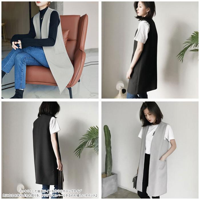 ☆ グレー Sサイズ ジレ ベスト レディース 通販 ロングベスト ☆ グレー Sサイズ ジレ ベスト レディース 通販 ロングベスト