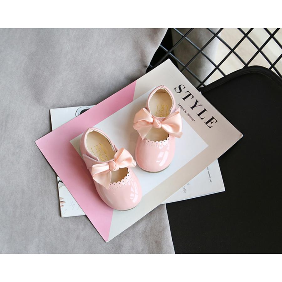 ☆ピンク☆24☆フォーマルシューズ 女の子 pkv528 キッズ フォーマル シューズ 女の子 リボン 通気性 ベビー 靴 ガールズ 卒園式