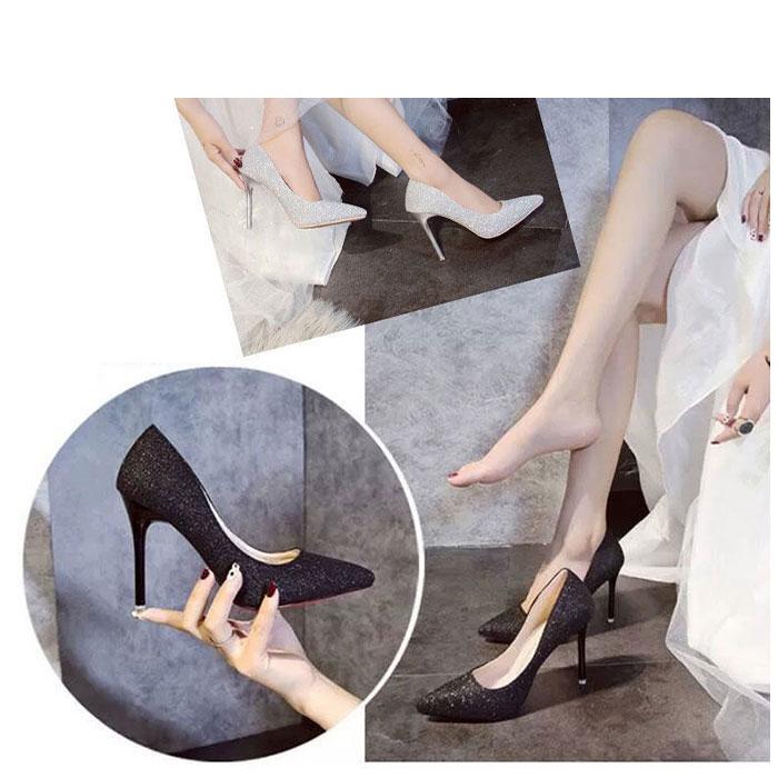 ☆ シルバー（ヒール7cm） 39(24.5cm) ウエディングシューズ pky2c