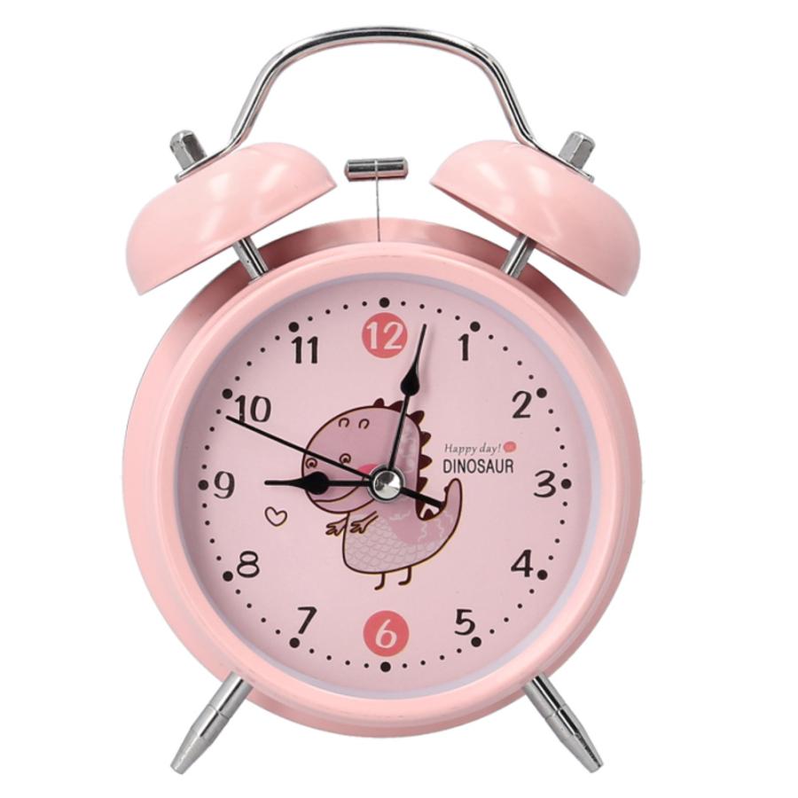 ☆ ピンク×ダイナソー 子供目覚まし時計 知育 pmumclock15 目覚まし