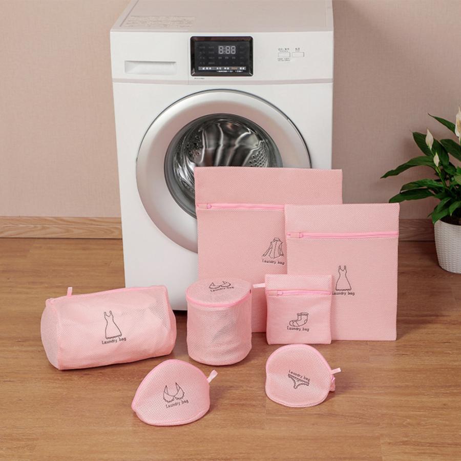 ☆ ピンク 洗濯ネット 7枚セット pmya1006 洗濯 ネット 洗濯用