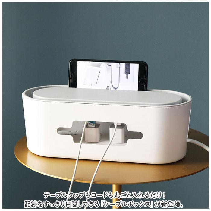 ☆ グレー ケーブルボックス pmycabox02 電源タップ スイッチ