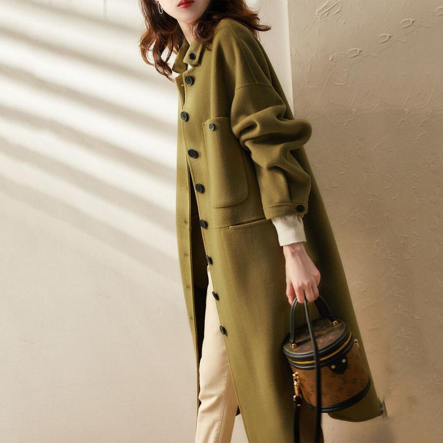 ☆ オリーブグリーン Lサイズ チェスターコート pmycoat01 ☆ オリーブグリーン Lサイズ チェスターコート pmycoat01