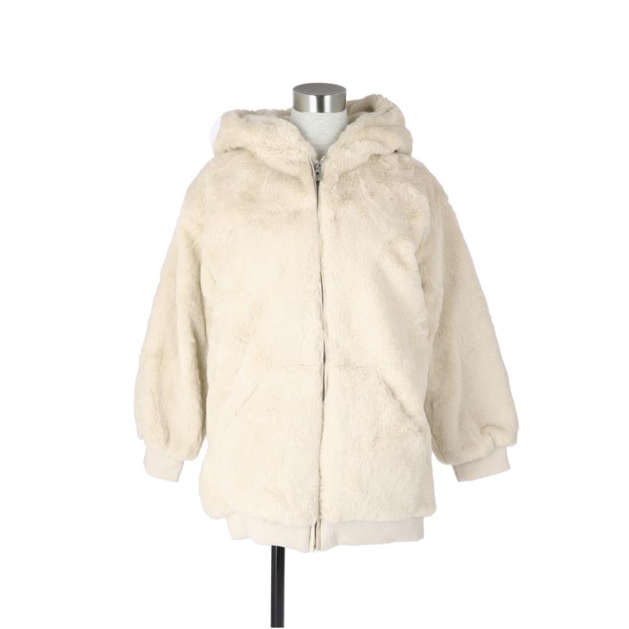 ☆ アイボリー Mサイズ ファーコート pmycoat11 レディース コート 