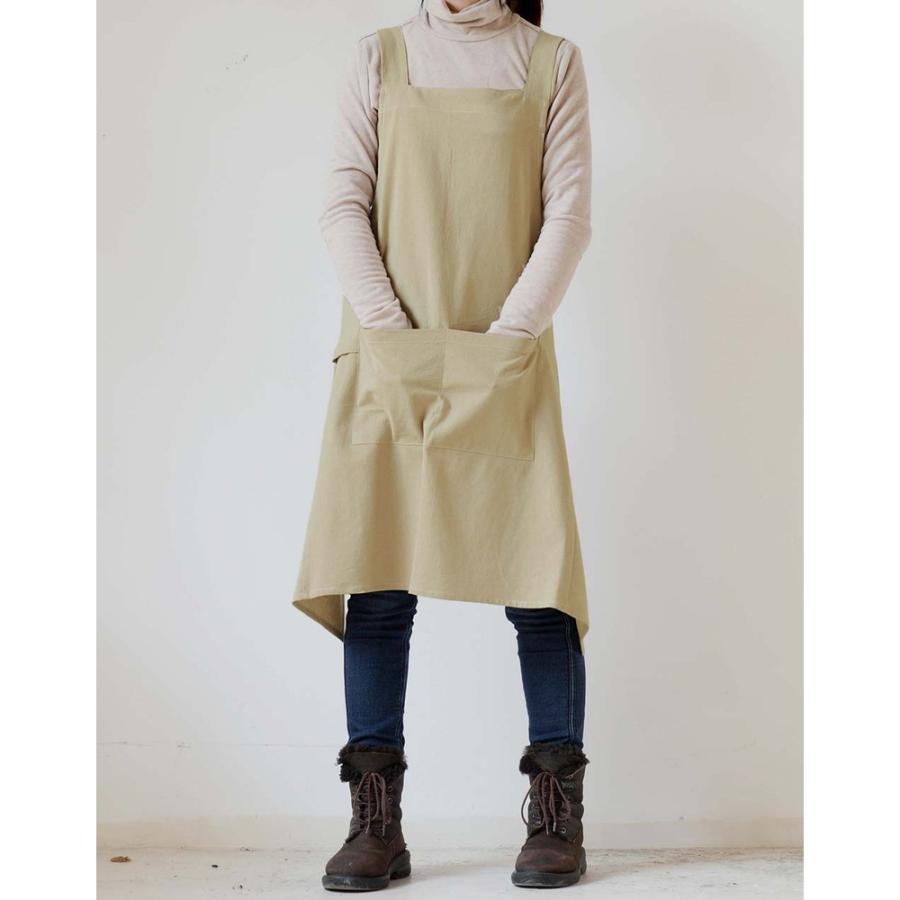 ☆ ベージュ エプロン pmyepu01 おしゃれ ワークエプロン カフェ