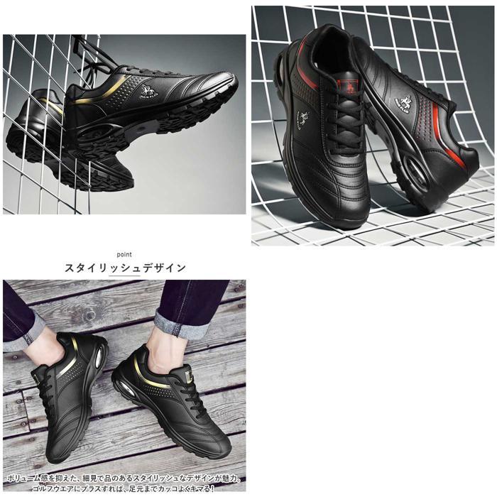 ☆ ブラック×ゴールド 39(25.5cm) ゴルフ シューズ メンズ ☆ ブラック×ゴールド 39(25.5cm) ゴルフ シューズ メンズ