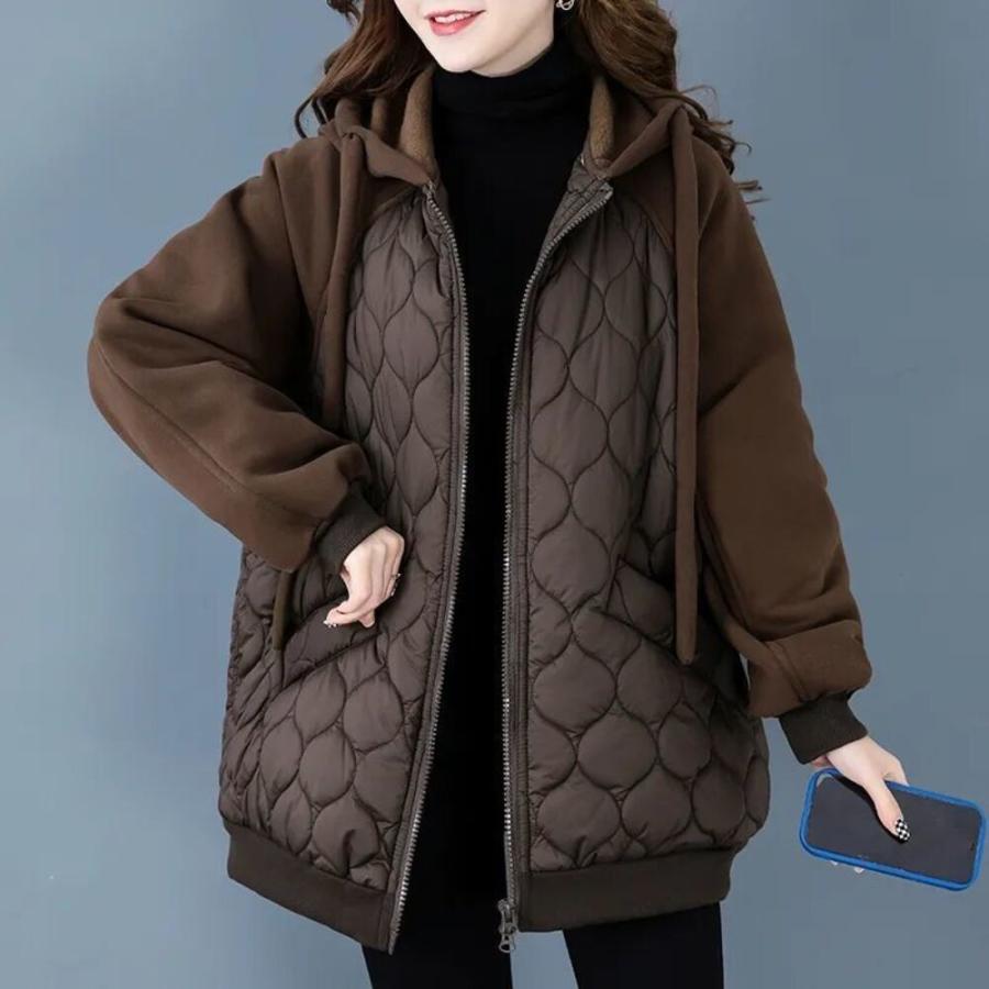 ☆ ブラウン XLサイズ キルティングジャケット pmyjackt01 レディース