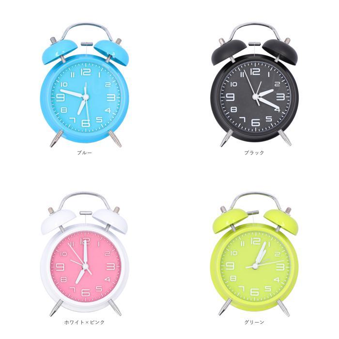 ☆ レッド 目覚まし時計 pmylock32 ベル 大音量 アナログ時計 アナログ