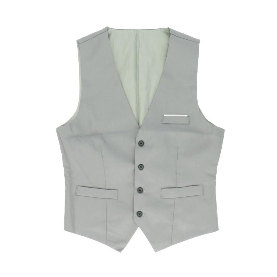 ☆ グレー Lサイズ ベスト 4ボタン pmymj420 フォーマル メンズ スーツ