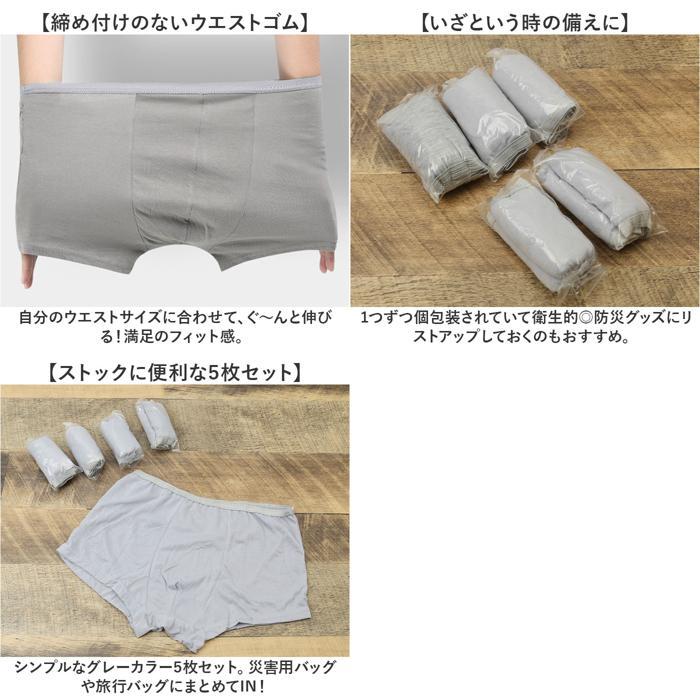 ☆ グレー 2XLサイズ 使い捨てパンツ メンズ 5枚セット 使い捨て