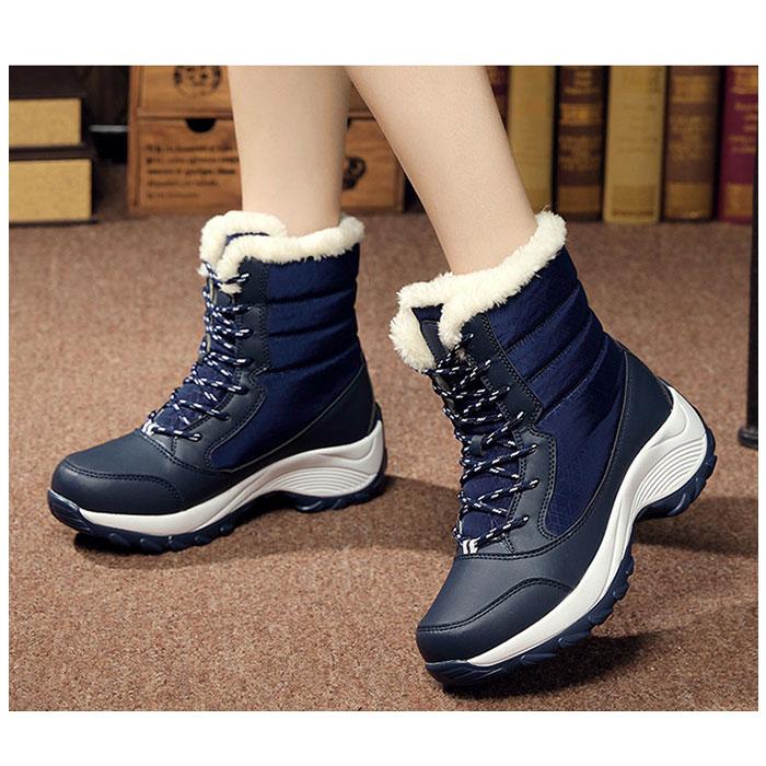 ☆ ネイビー 38(24cm) スノーブーツ pmysnowboot05 レディース 冬
