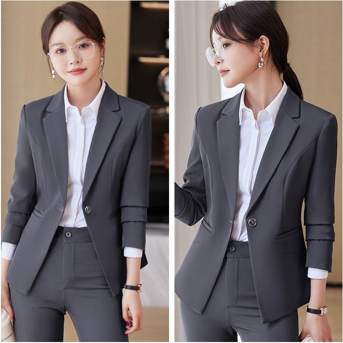 美品✨Theory スーツ セットアップ ビジネス 大きいサイズ XL グレー ☆ グレー XL ビジネススーツ パンツスーツ セットアップ レディース