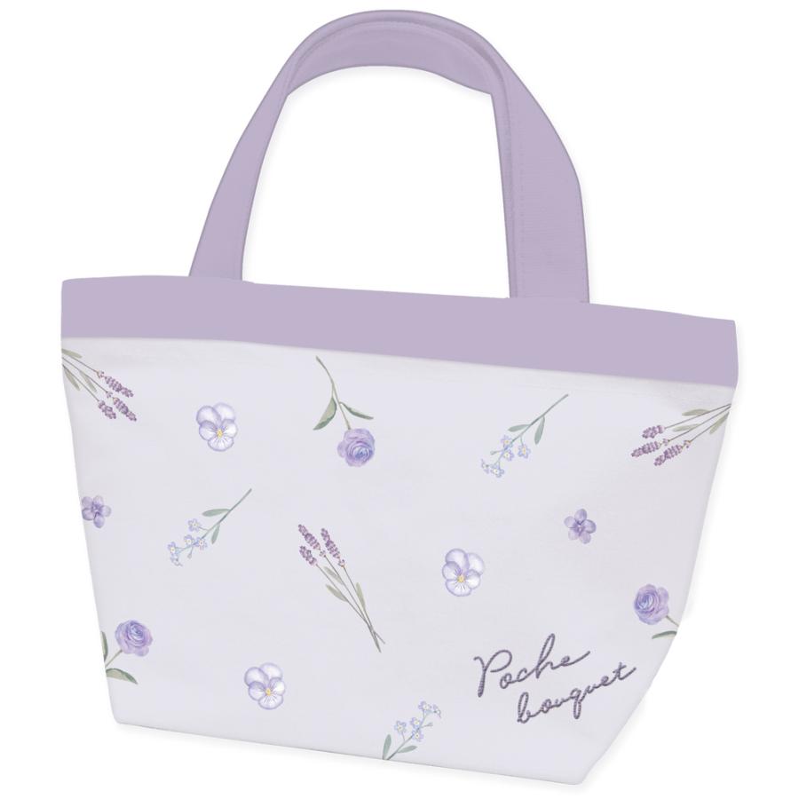 ☆ ポシェブーケ/パープル 保冷トート ランチバッグ 保冷 モコモカ