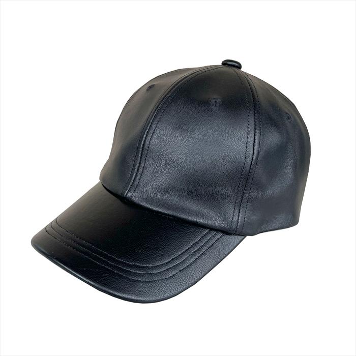 ☆ ブラック ReqHatter 608 本革 ラムレザーキャップ キャップ メンズ