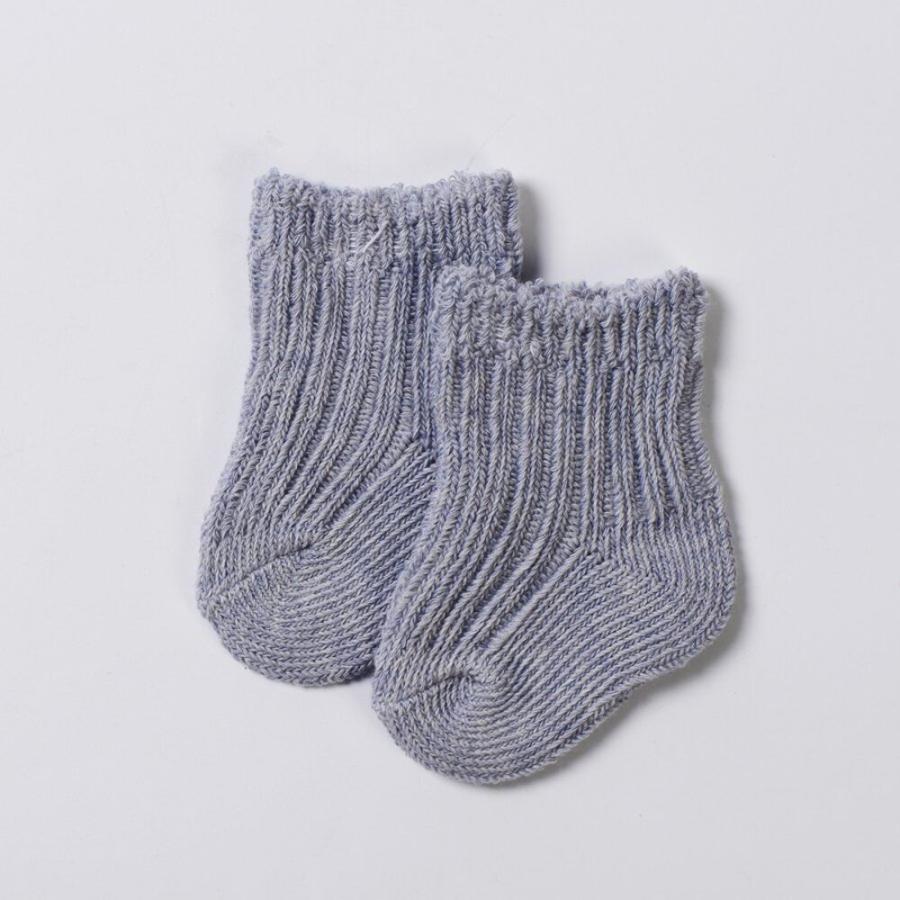 ☆ ブルー ボタニカルダイ オーガニックコットン ソックス[985023