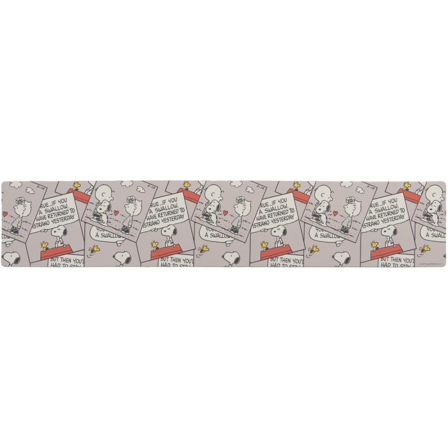 ☆ スヌーピー キュートコミック ☆ キャラクター PVC ロングマット 45×240cm キッチンマット 拭ける 240 45×240cm フロアマット