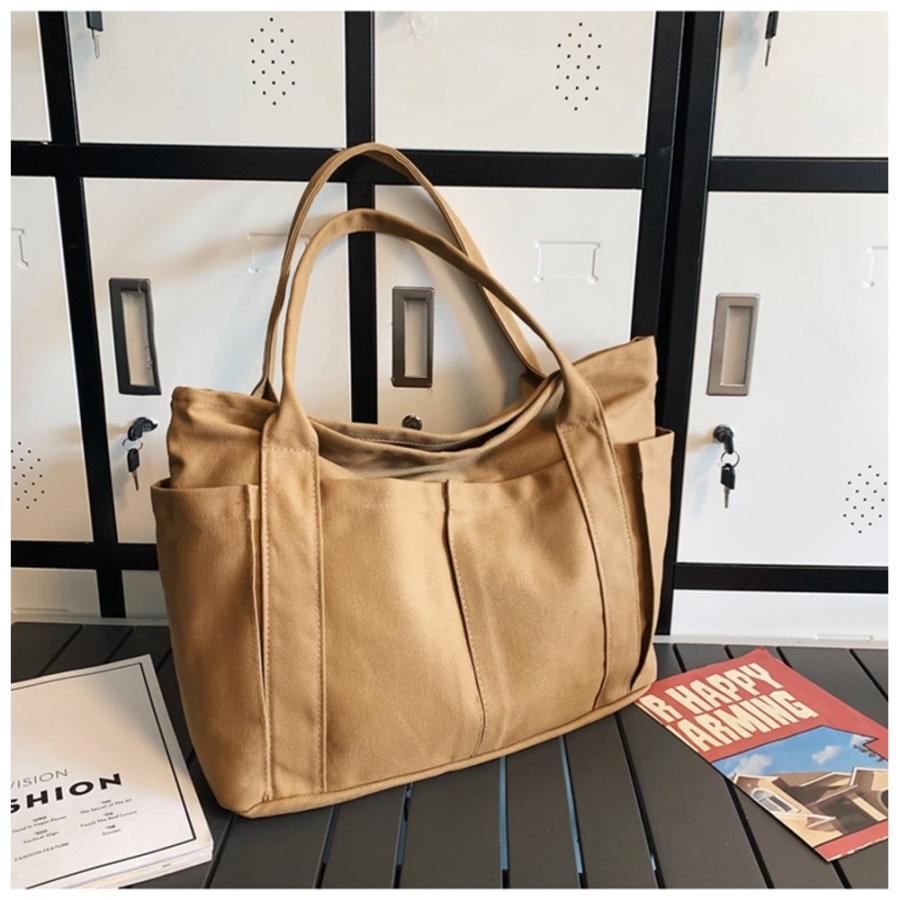 ベージュ キャンバス トートバッグ 極厚4号帆布 ハンドメイド トートバッグ ベージュ｜100年愛せる