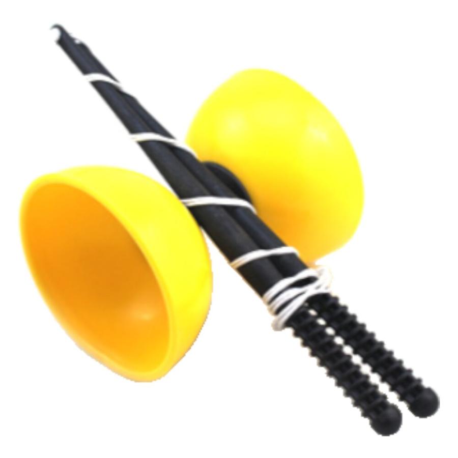 ☆ イエロー ディアボロ ジャグリング 中国 ゴマ 中国ゴマ スティック