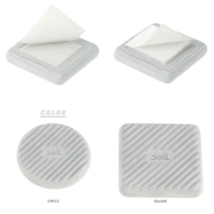 ☆ CIRCLE 珪藻土 soil 通販 生ゴミ ゴミ箱 消臭  炭 リサイクルアッシュ 約W8×D8×H1.5cm ソイル SOIL soil Soil FRESHEN for trashcan | ブランド登録なし | 09