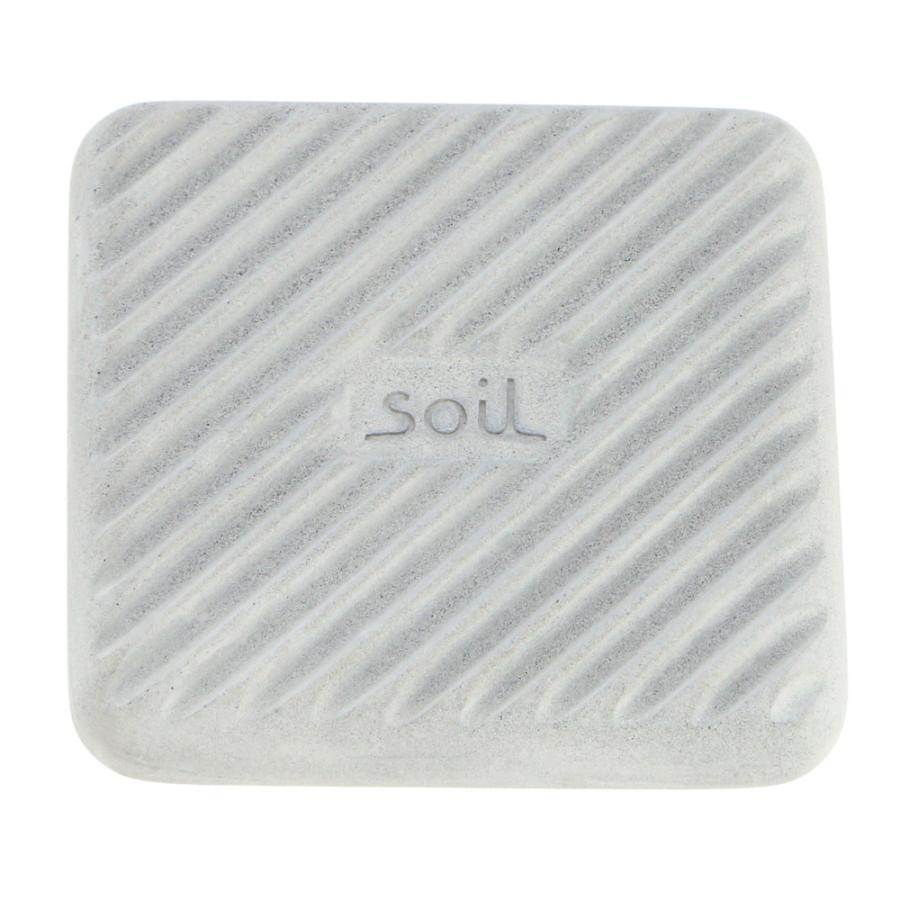 ☆ SQUARE 珪藻土 soil 通販 生ゴミ ゴミ箱 消臭  炭 リサイクルアッシュ 約W8×D8×H1.5cm ソイル SOIL soil Soil FRESHEN for trashcan | ブランド登録なし