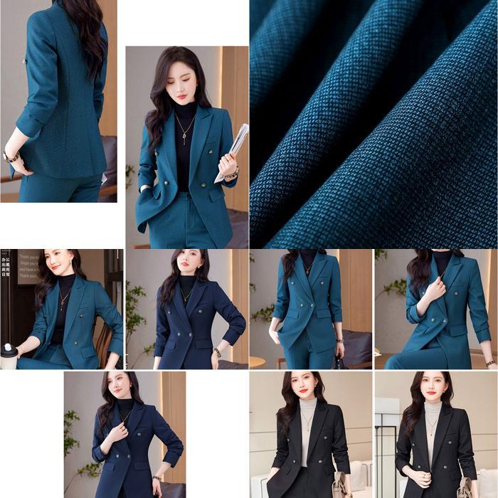 ☆ ネイビー L ビジネススーツ セットアップスーツ レディース