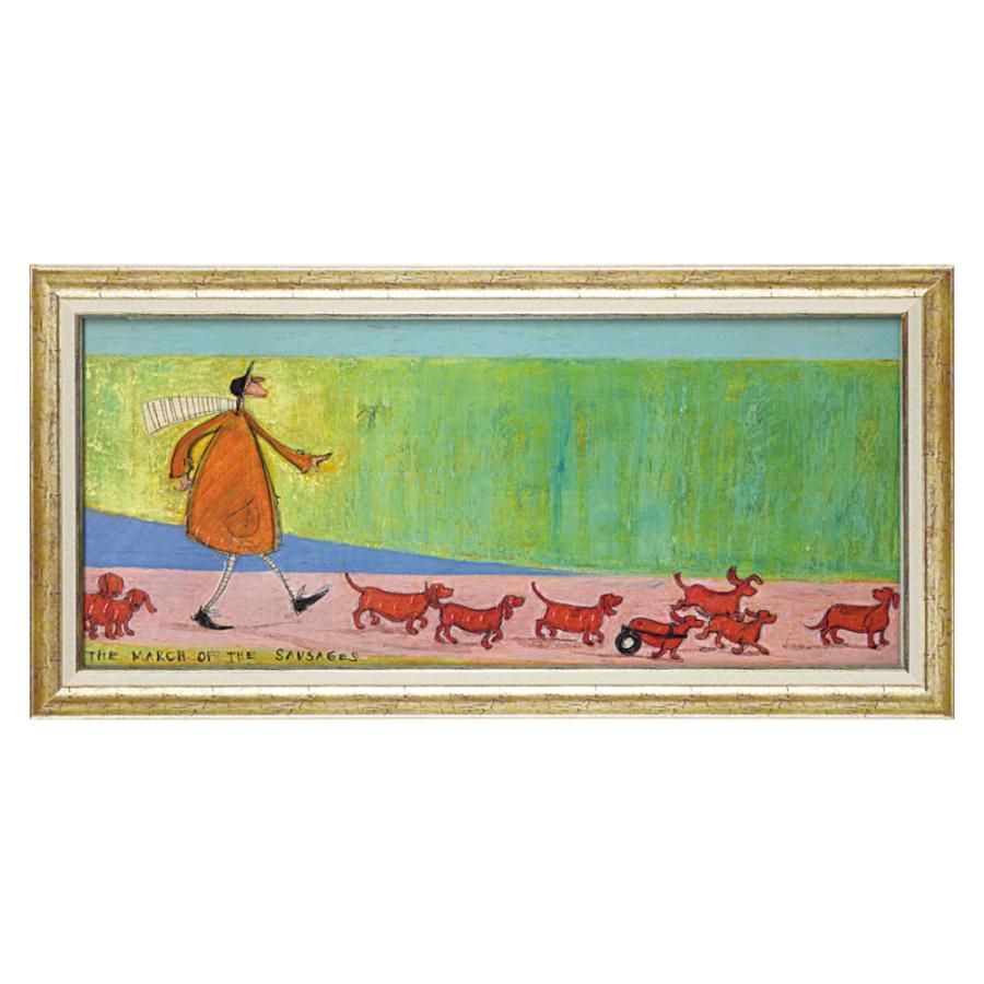 サム•トフト【ソーセージ大行進】　絵画 ☆ ソーセージ大行進 SamToft サムトフト アートフレーム 絵画 ST-160