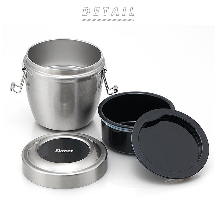 ☆ ベーシック 弁当箱 保温 保冷 丼 通販 スケーター 570ml ランチジャー 2段 二段 ランチボックス お弁当箱 おしゃれ シンプル 無地 SKAT | ブランド登録なし | 03