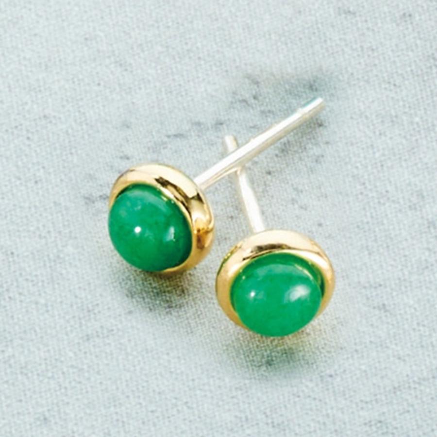 ☆ 5月/グリーンアゲート 誕生石ピアス 誕生石 ピアス サン宝石 