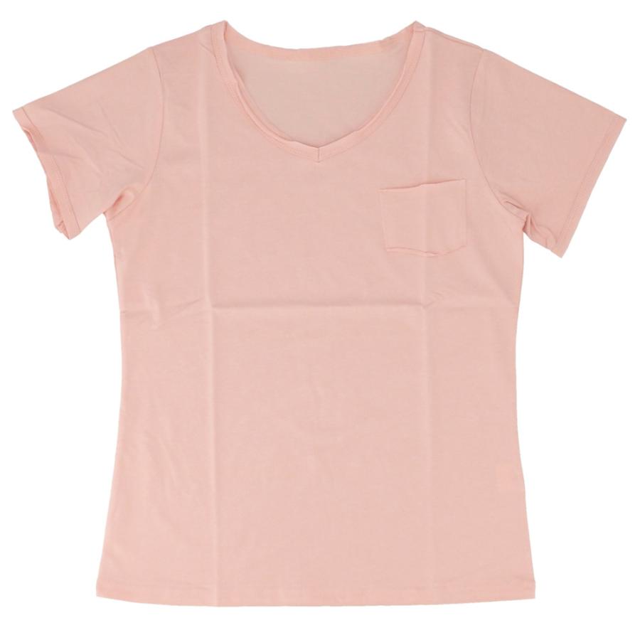 ☆ピンク☆Mサイズ tシャツ レディース 半袖 ゆったり 大きいサイズ カジュアル 無地 s m l xl xxl インナー ポケット付き トップ