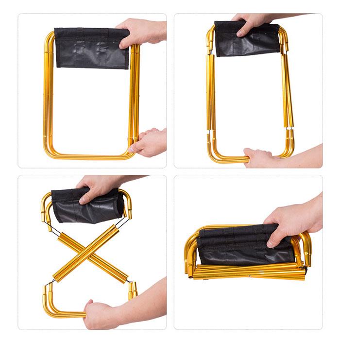 ☆ ゴールド 折りたたみ椅子 アウトドア 通販 コンパクト 軽量