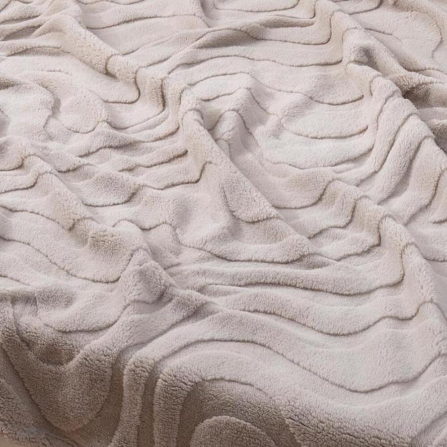 ☆ ゼブラBE プレミアムマイクロファイバー 立体模様毛布 ビッグ