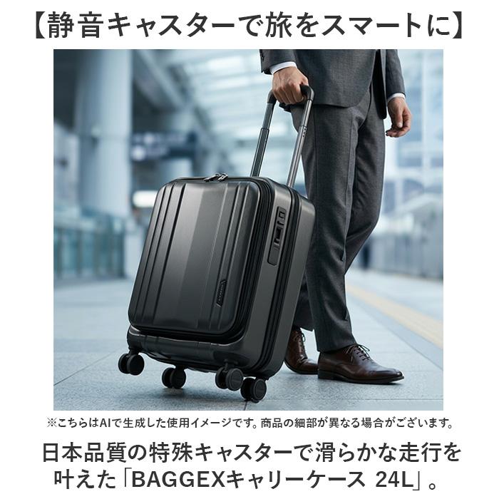 ☆ ゴールド BAGGEX バジェックス キャリーケース 24L スーツケース