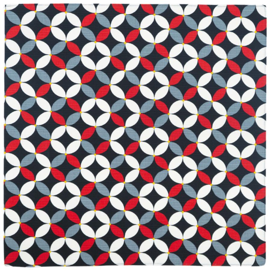 ☆ 七宝/黒 ☆ 和布華 WAFUKA 風呂敷 三巾 和布華 風呂敷 100cm 日本製 ふろしき 大判 和柄 wafuka プレーリードッグ 三巾 綿100% | 