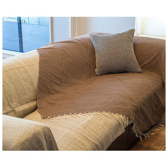 ☆ 53322.ココア マルチカバー おしゃれ 通販 ソファー ベッド 長方形 225 x 150 cm コットン こたつ リビング 寝室 無地 テーブルクロス | ブランド登録なし | 05