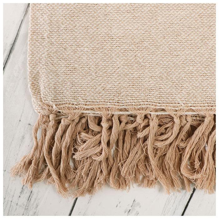 ☆ 53322.ココア マルチカバー おしゃれ 通販 ソファー ベッド 長方形 225 x 150 cm コットン こたつ リビング 寝室 無地 テーブルクロス | ブランド登録なし | 07