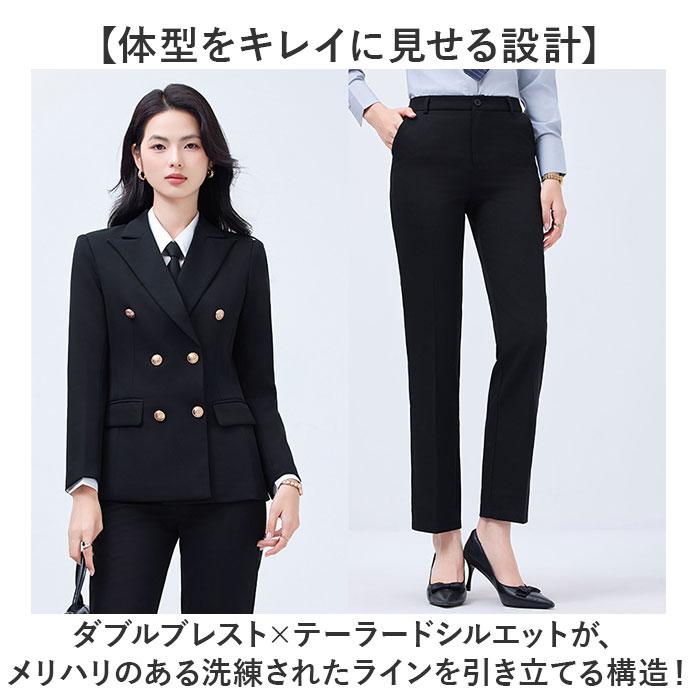 ☆ ブラック ☆ 2XLサイズ ☆ パンツスーツ セットアップスーツ パンツスーツ レディース スーツ ジャケット パンツ フォーマルスーツ_5