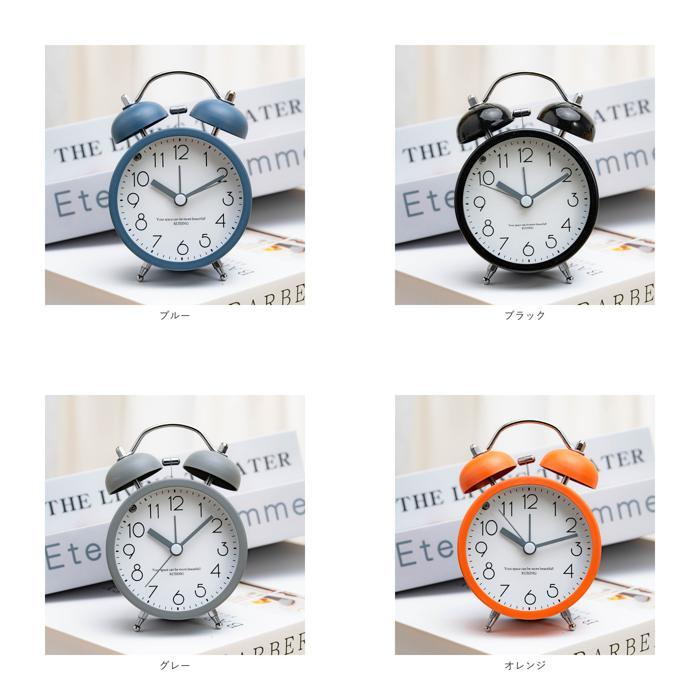 ☆ ブルー レトロ アナログ 置き時計 yaclock3470 目覚まし時計