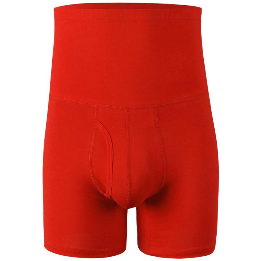 ☆レッド☆L☆腹巻ボクサーパンツ メンズ 秋冬 ykcf1217 腹巻 ボクサー パンツ セット ボクサーパンツ メンズ 前開き ロング