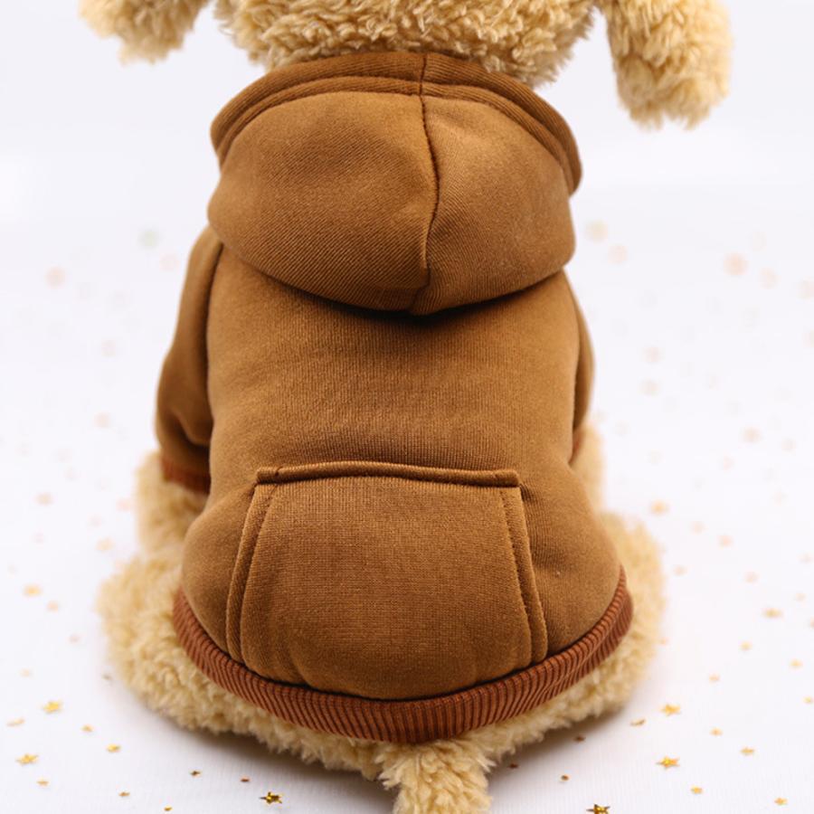 ☆ブラウン☆XS☆ドッグウェア パーカー ykdw6c 犬服 アウター パーカー パーカ フード付き 小型犬 ポケット 袖あり 犬 犬の服